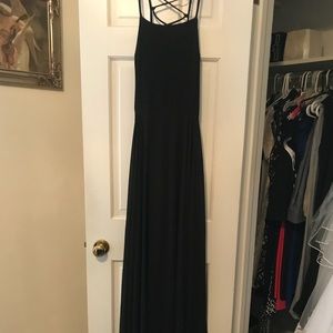 Black prom formal maxi dress